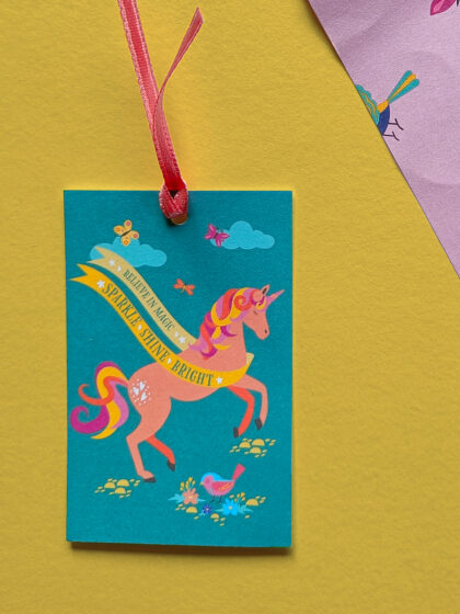 unicorn gift tag