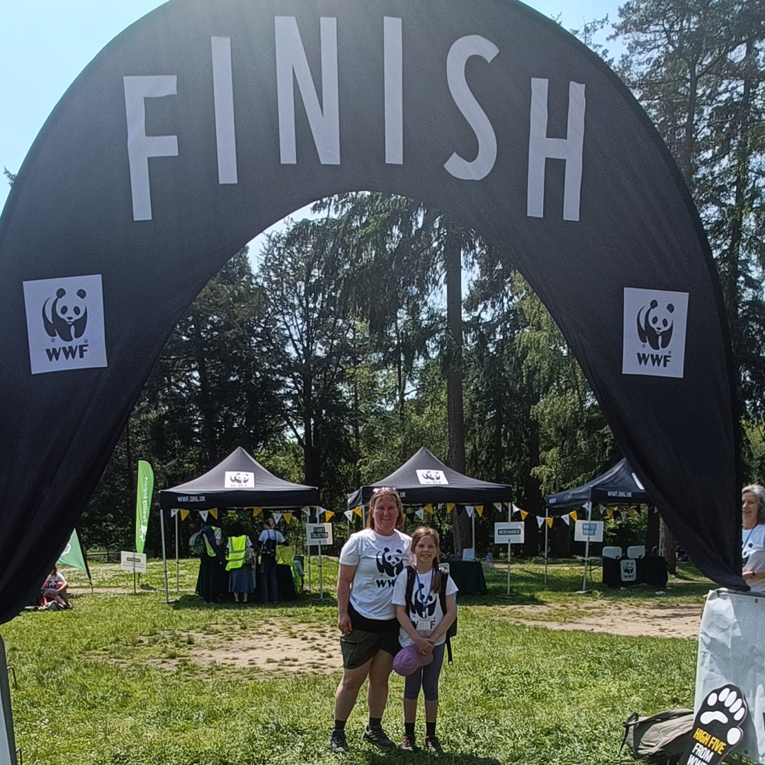 Min and Jess at the WWF Great Wild Walk 10 mile finish line