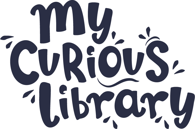 my curious library hand drawn type header