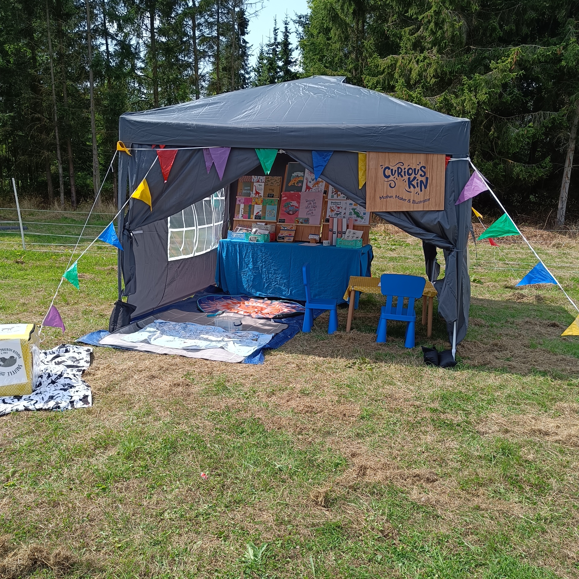 Curious Kin tent set up at little nature seekes event