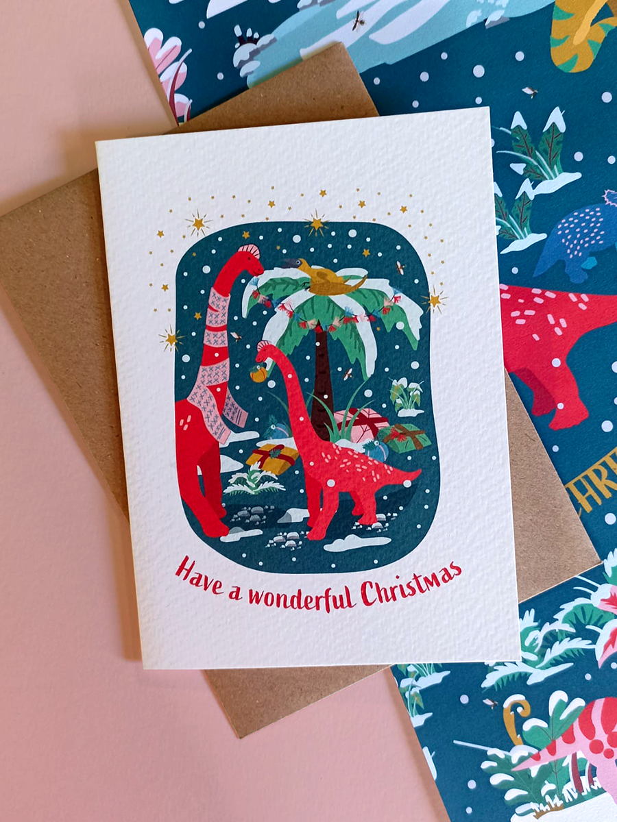 curiouskin_christmas_dinosaur_brachiosaurus_card