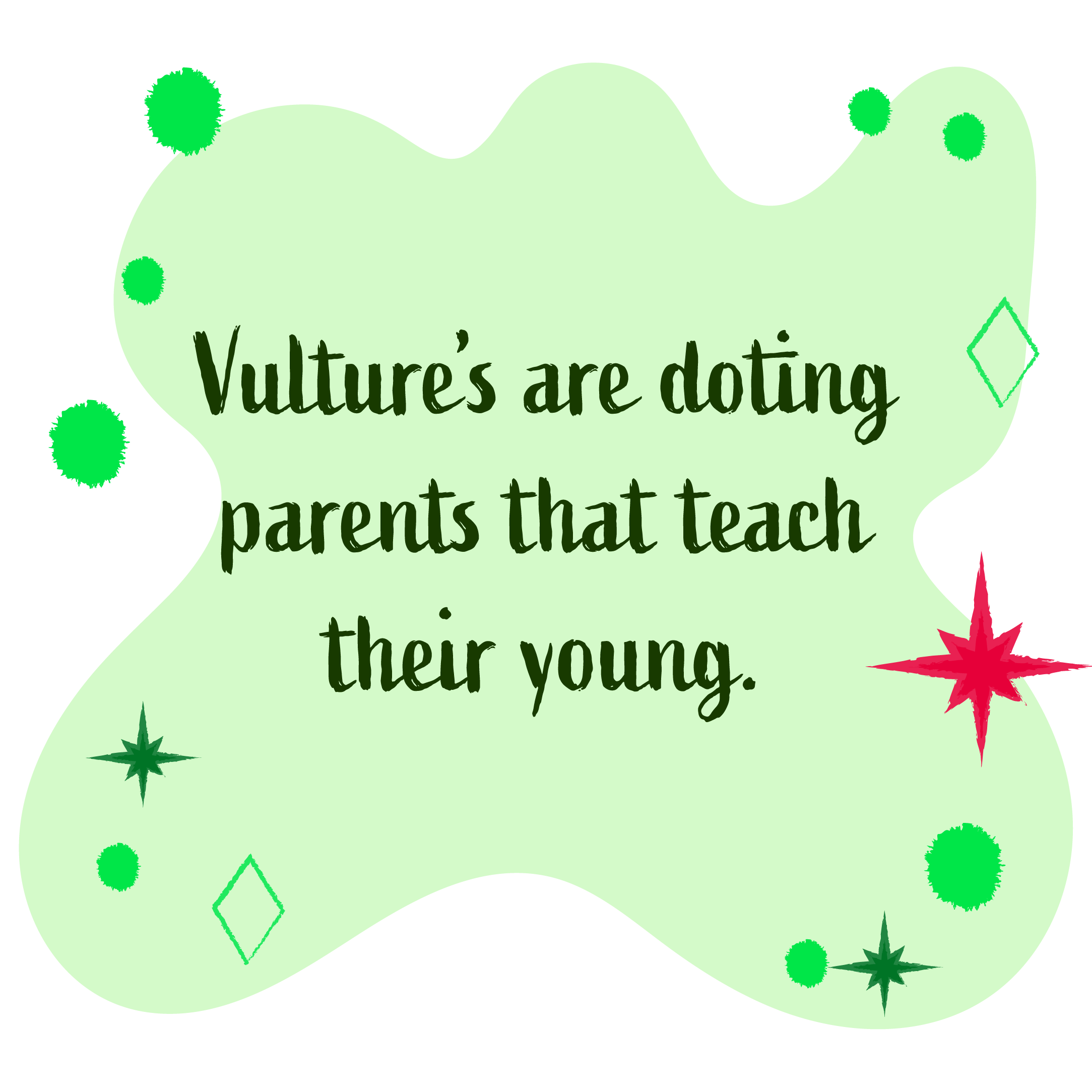 Vultures are doting parents that teach their young.