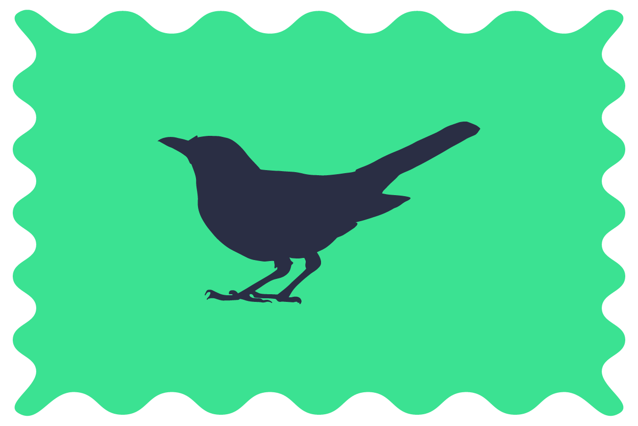 blackbird stamp silhouette