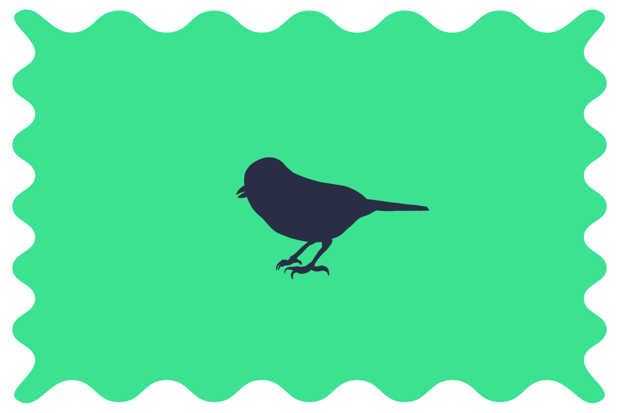 blue tit stamp silhouette