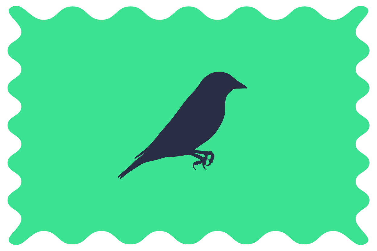 Goldfinch stamp silhouette