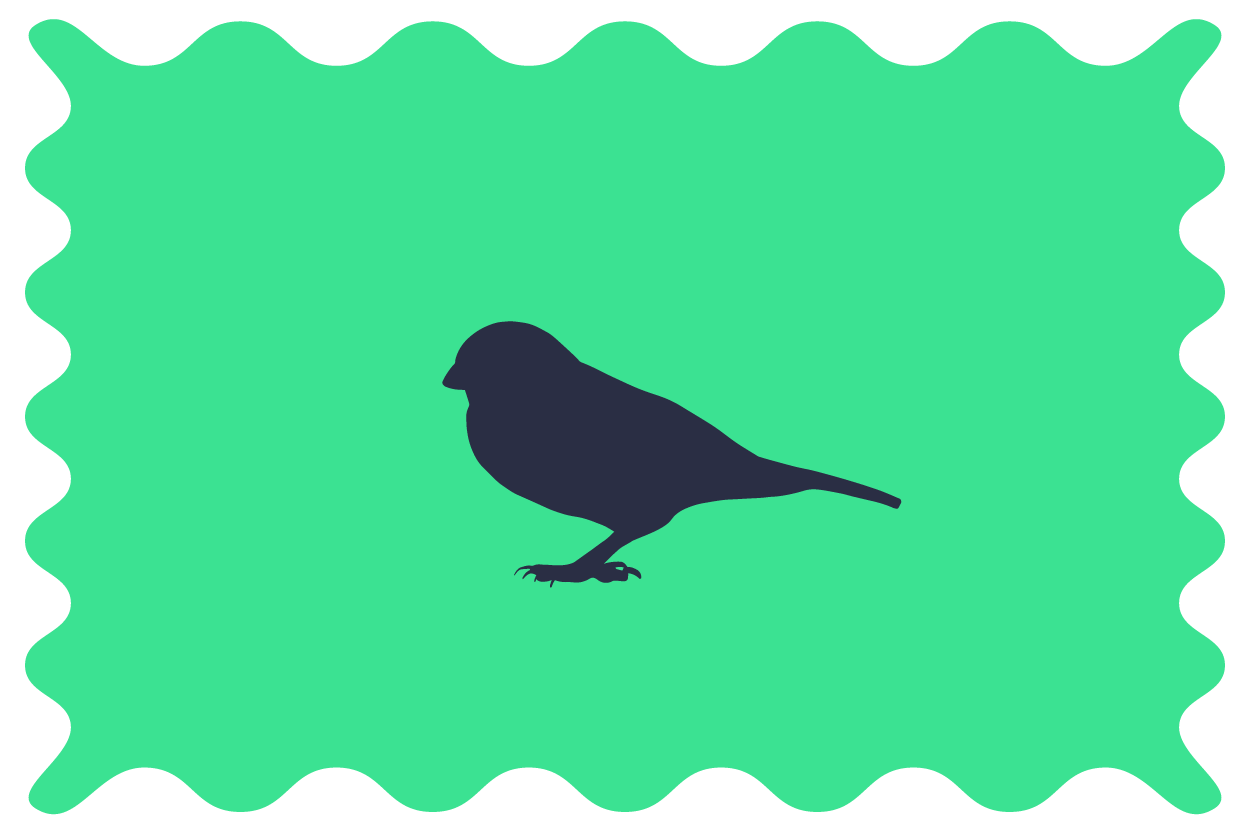 house sparrow stamp silhouette