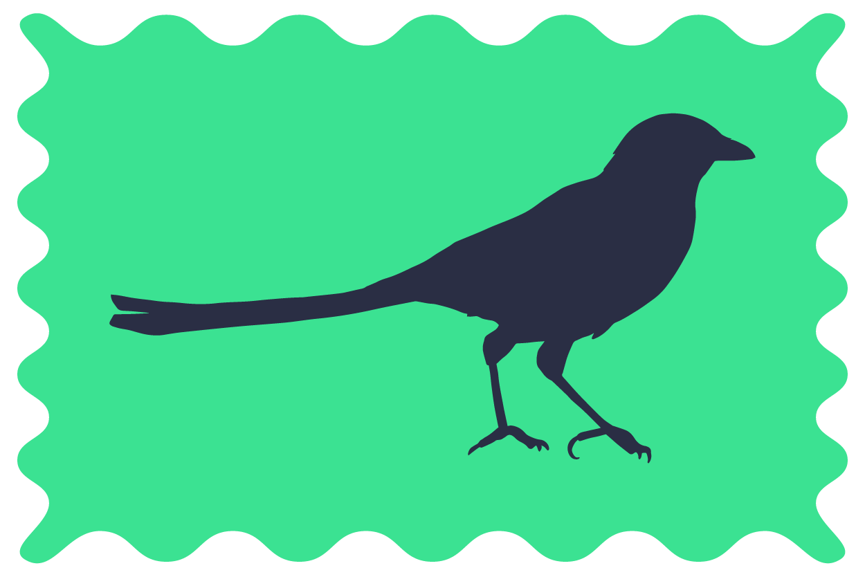 magpie stamp silhouette