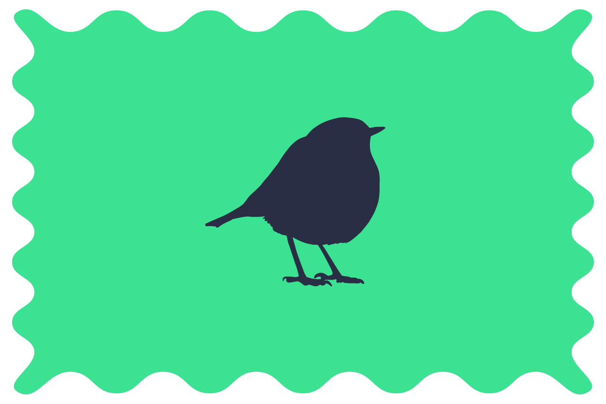 robin stamp silhouette