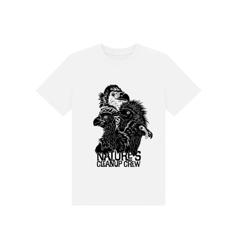 Nature's cleanup crew - European vultures organic printed t-shirt, child size - Image 2