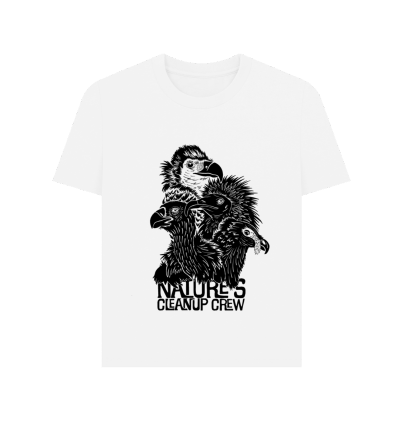 Nature's cleanup crew - European vultures organic printed t-shirt, womens regular fit - Image 2