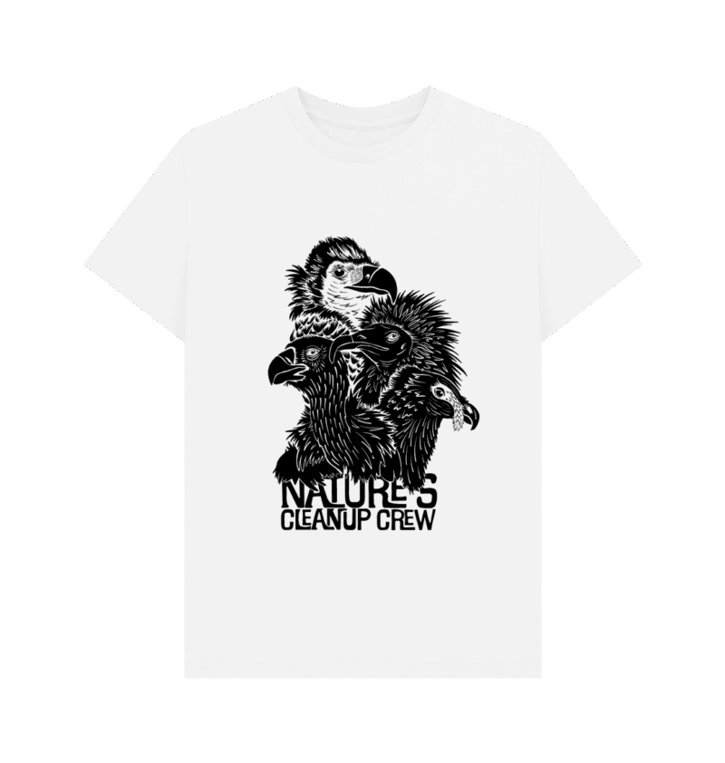 Nature's cleanup crew - European vultures organic printed t-shirt, mens regular fit - Image 2