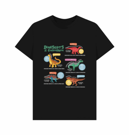 Dinosaurs of Oxfordshire regular fit organic printed t-shirt