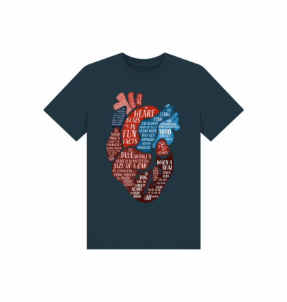 My Heart Beats in Fun Facts childrens printed t-shirt