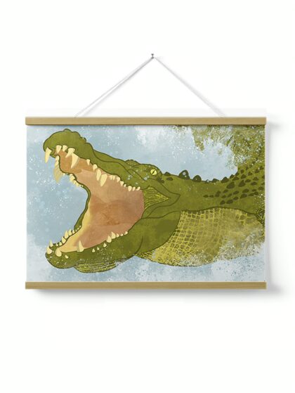 Saltwater Crocodile: A4 Illustrated Print