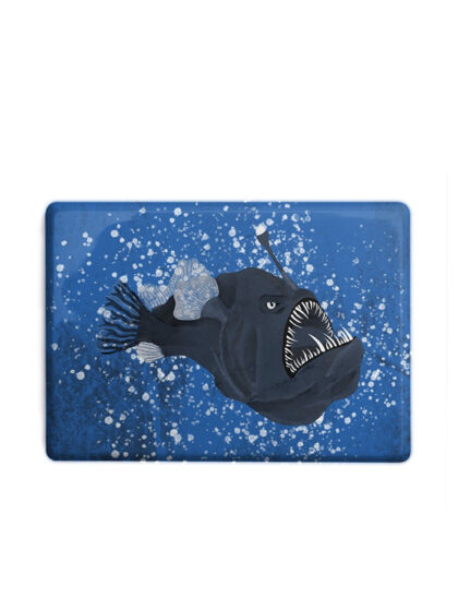 Illustrated sea devil angler fish rectangular magnet by Curious Kin
