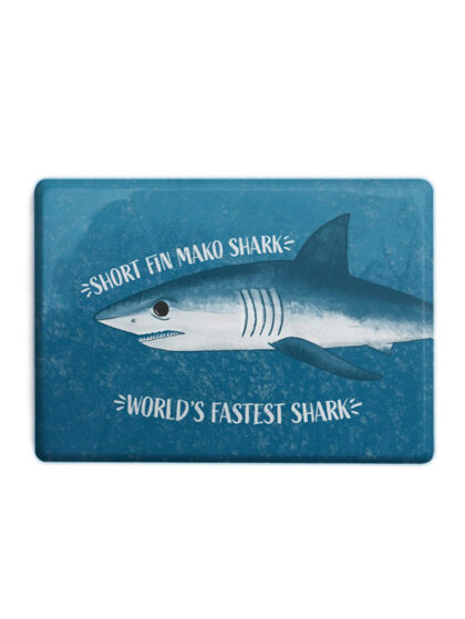 illustrated magnet of a short fin mako shark by Curious Kin