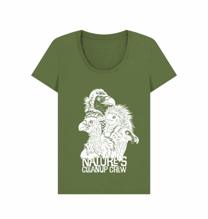 *NEW COLOUR* Vulture's natures clean up crew printed scoop neck t-shirt - Image 3