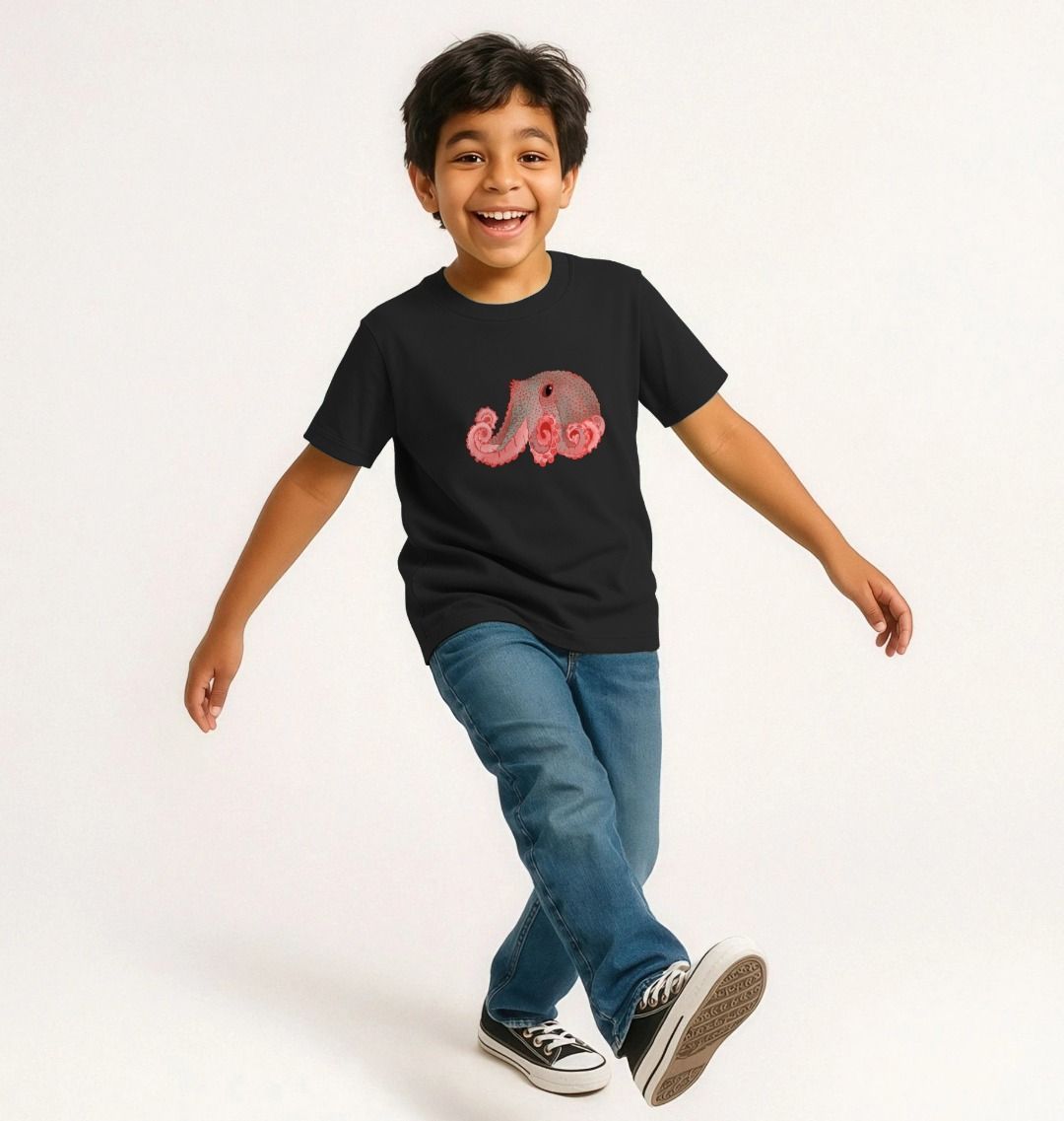 Pacific warty octopus childrens printed t-shirt