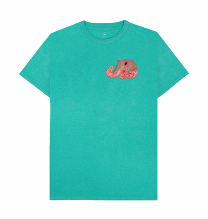 Pacific warty octopus men's Reemill printed t-shirt