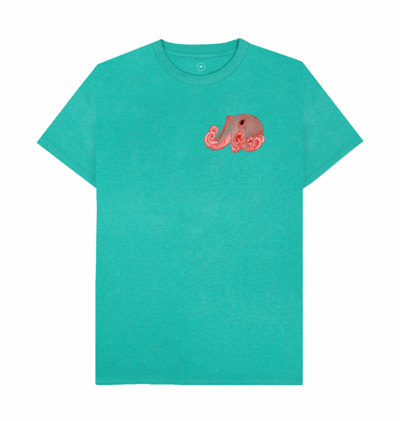 Pacific warty octopus men's Reemill printed t-shirt
