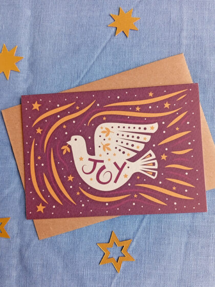 Joy dove Christmas card