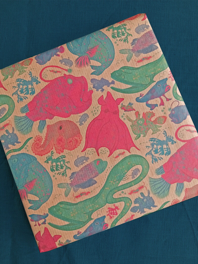 Really 'Weird' Sea Creatures Eco Wrapping Paper - Image 2