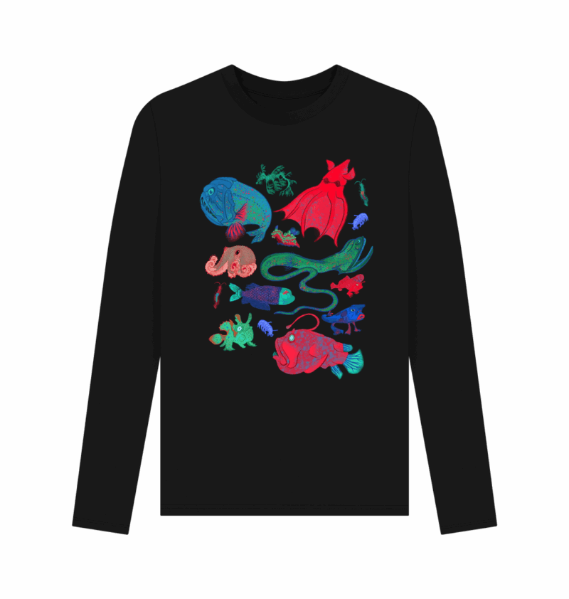 Really 'weird' sea creatures long sleeved printed top - Image 2