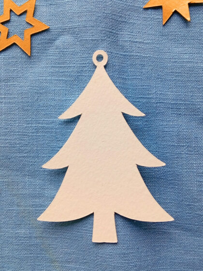 Christmas tree shaped blank tag