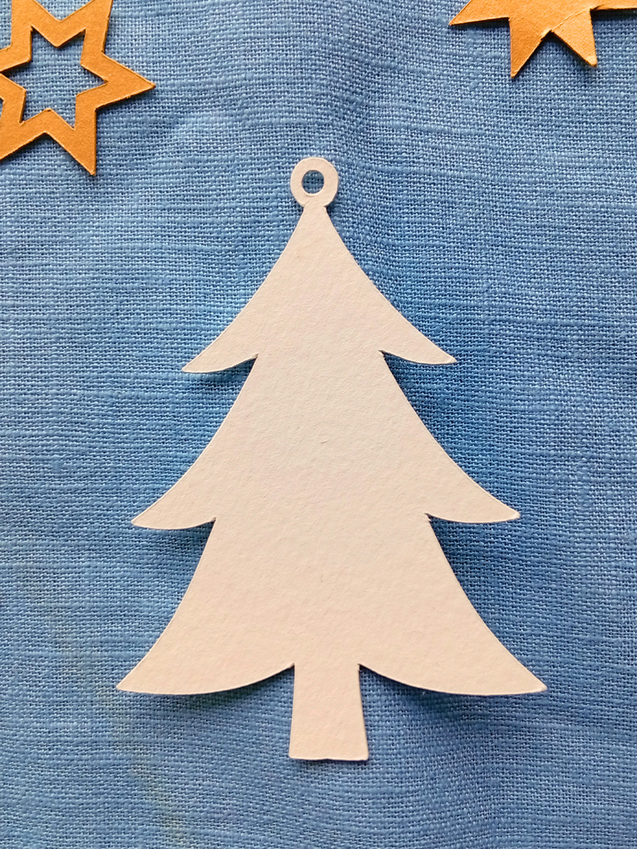 Christmas tree shaped blank tag