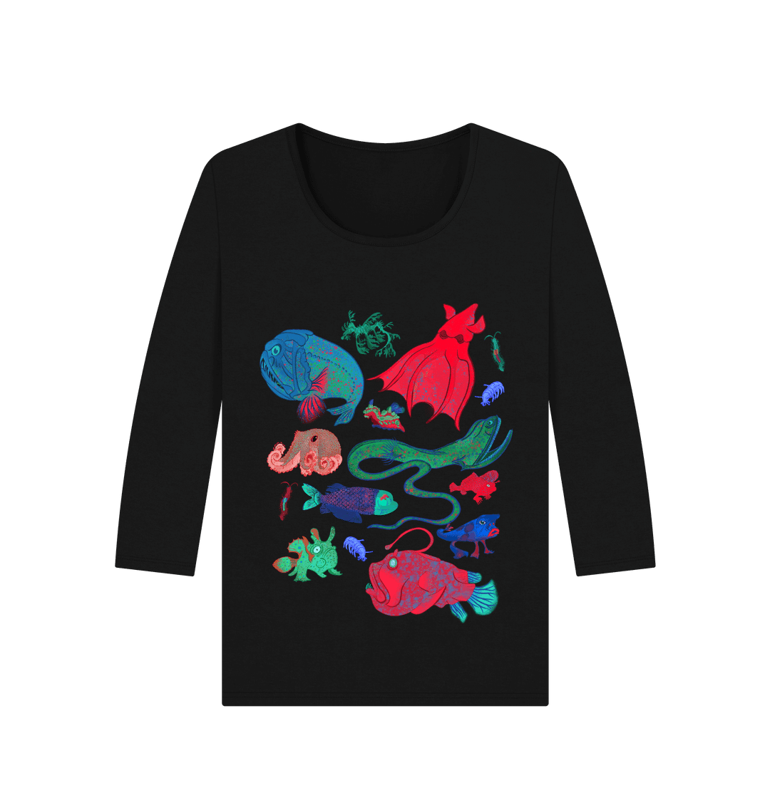 Really 'weird' sea creatures scoop necked printed t-shirt - Image 2