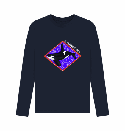 Transient Orca, Navy, Mens Fit, Long Sleeved Top
