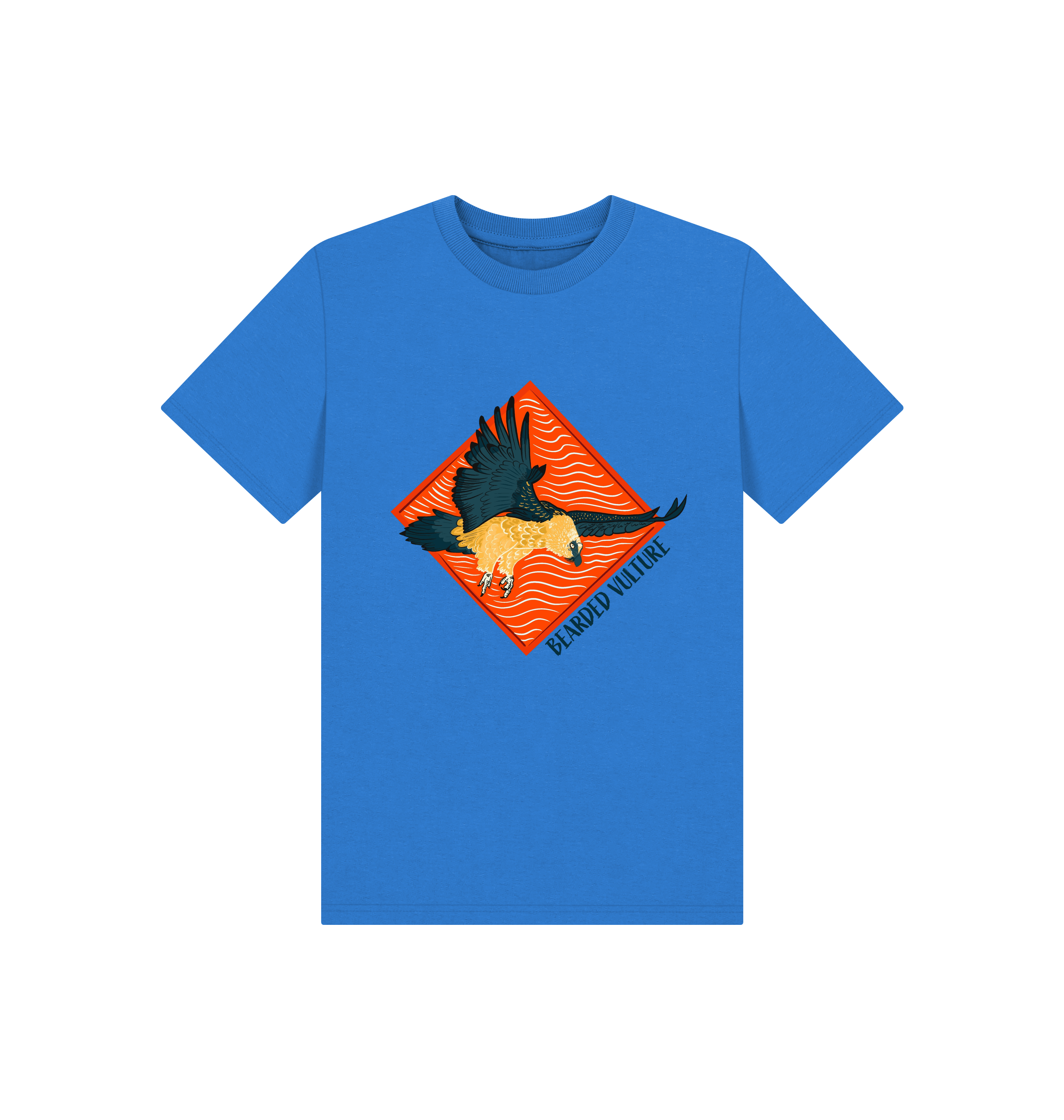 Bearded Vulture, Blue, Childrens Top