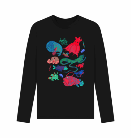 Really 'weird' sea creatures long sleeved printed top