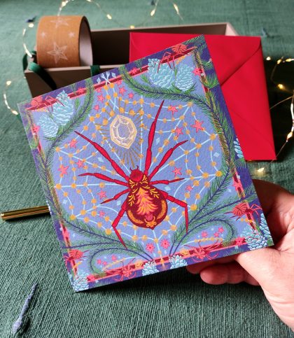 Christmas Spider Square Card
