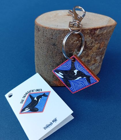 Transient Orca wooden keyring