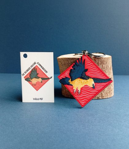 Bearded Vulture Wooden Keyring